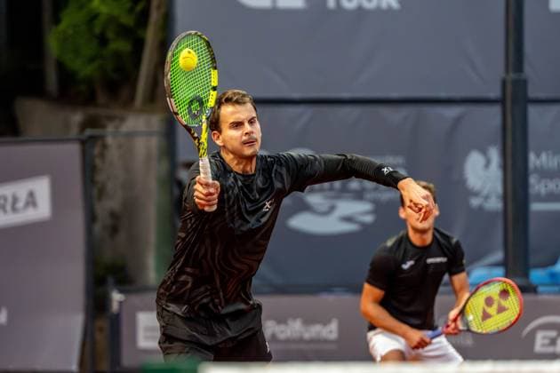 SZCZECIN 12.09.2025 TENIS INVEST IN SZCZECIN OPEN 2025 --- TENNIS INVEST IN SZCZECIN OPEN 2025: IVAN LIUTAREVICH BRUNO PUJOL NAVARRO - PIOTR MATUSZEWSKI PETR NOUZA N Z PETR NOUZA FOT. MARCIN JASINSKI ARENA AKCJI NEWSPIX.PL --- newspix.pl 