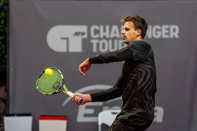 SZCZECIN 12.09.2025 TENIS INVEST IN SZCZECIN OPEN 2025 --- TENNIS INVEST IN SZCZECIN OPEN 2025: IVAN LIUTAREVICH BRUNO PUJOL NAVARRO - PIOTR MATUSZEWSKI PETR NOUZA N Z PETR NOUZA FOT. MARCIN JASINSKI ARENA AKCJI NEWSPIX.PL --- newspix.pl 
