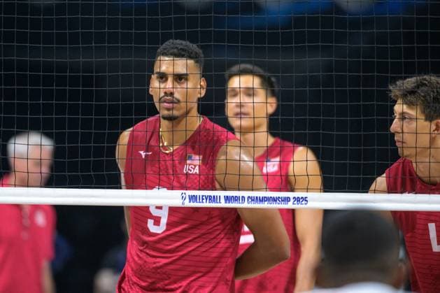 September 13, 2025, Pasay City, Manila, Philippines: USA vs Columbia in the Pool Phase during the FIVB Mens Volleyball World Championship, WM, Weltmeisterschaft 2025 in Manila, Philippines. USA beat Columbia in 3 sets. USAs Gabriel GARCIA waits for a serve Pasay City Philippines - ZUMAr144 20250913_zap_r144_005 Copyright: xJaynexRussellx