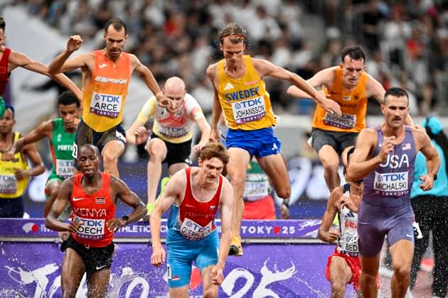 TOKYO, JAPAN 20250913 Sveriges Vidar Johansson i kvalet 3 000 m hinder under friidrotts-VM pa Japan National Stadium i Tokyo, Japan. TOKYO JAPAN x10430x *** TOKYO, JAPAN 20250913 Swedens Vidar Johansson in the 3,000m hurdles qualifying round during the World Athletics Championships at Japan National Stadium in Tokyo, Japan TOKYO JAPAN x10430x  Copyright: xChristinexOlsson TTx FRIIDROTTS-VM 2025