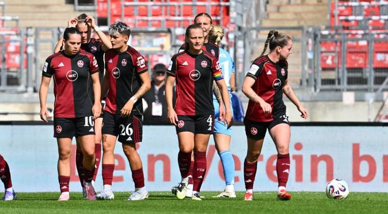 13 09 2025 Soccer Season 2025 2026 1 Google Pixel Women Bundesliga 02 Matchday 1 FC Nürnberg FCN Club Clubfrauen SV Werder Bremen SVW Sportfoto Zink xwoxzix Team Team FCN disappointed Disappointment