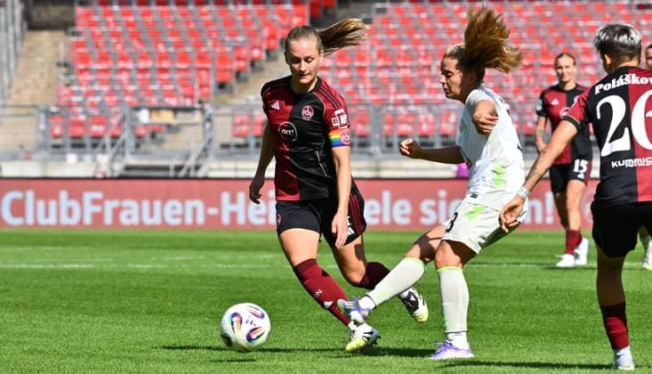 13 09 2025 Soccer season 2025 2026 1 Google Pixel Women Bundesliga 02 Matchday 1 FC Nürnberg FCN Club Clubfrauen SV Werder Bremen SVW Sportfoto Zink xwoxzix Luisa Guttenberger 4, 1 FC Nürnberg FCN Ricarda Walkling 13, SV Werder Bremen