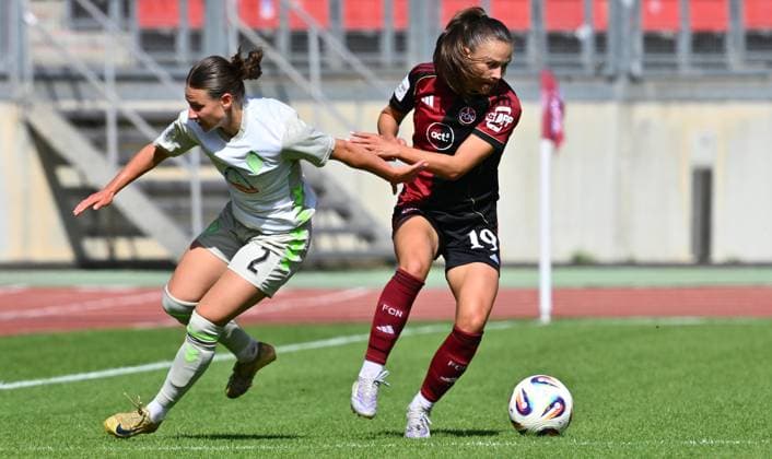 13 09 2025 Soccer Season 2025 2026 1 Google Pixel Women Bundesliga 02 Matchday 1 FC Nuremberg FCN Club Clubfrauen SV Werder Bremen SVW Sportfoto Zink xwoxzix Chiara D Angelo 2, SV Werder Bremen Sanja Homann 19, 1 FC Nuremberg FCN