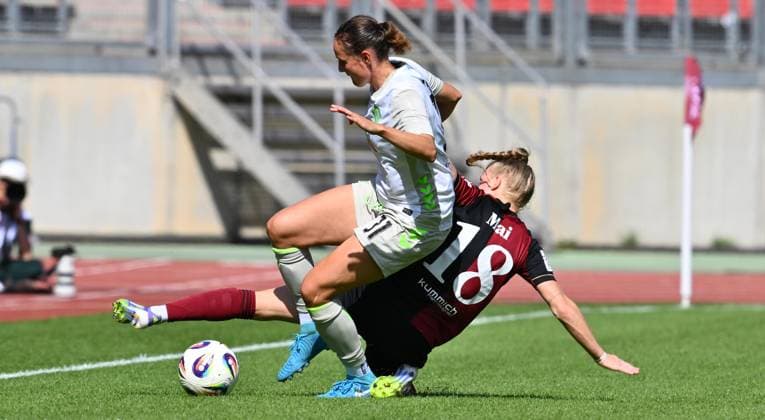13 09 2025 Soccer Season 2025 2026 1 Google Pixel Women Bundesliga 02 Matchday 1 FC Nuremberg FCN Club Clubfrauen SV Werder Bremen SVW Sportfoto Zink xwoxzix Verena Wieder 31, SV Werder Bremen Franziska Mai 18, 1 FC Nuremberg FCN