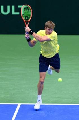 250913 AndrÃ Göransson of Sweden during the Davis Cup tennis doubles match between Sweden and Tunisia on September 13, 2025 in Partille Photo Carl Sandin BILDBYRAN code CS CS0769 tennis davis cup sweden sverige tunisien tunisia bbeng dubbelsverige sweden  Copyright: CARLxSANDIN BB250913CS010