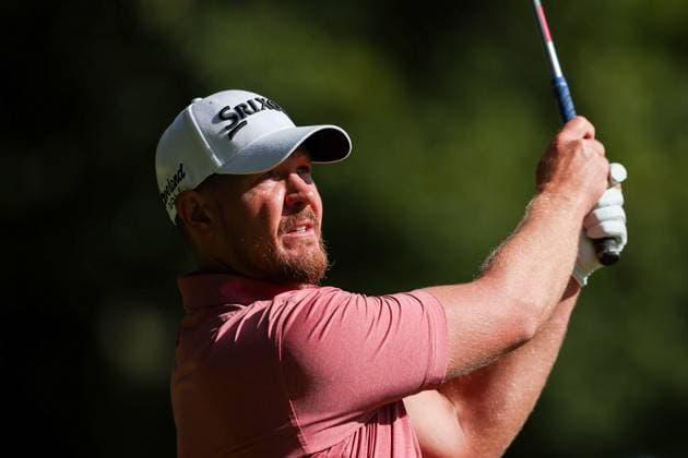 13th September 2025; Wentworth Club, London, England; The BMW PGA, Golf Herren Championship Round 3; Jacques Kruyswijk of South Africa tees off from the 2nd tee  HenningxvonxJagow