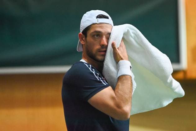 GDYNIA, 13.09.2025 Tenis ziemny Davis Cup Mecz Polska - Wielka Brytania Tennis Davis Cup Match Poland - Great Britain NZ Julian Cash Fot. ANNA LANGOWSKA 058sport.pl NEWSPIX.PL --- newspix.pl 