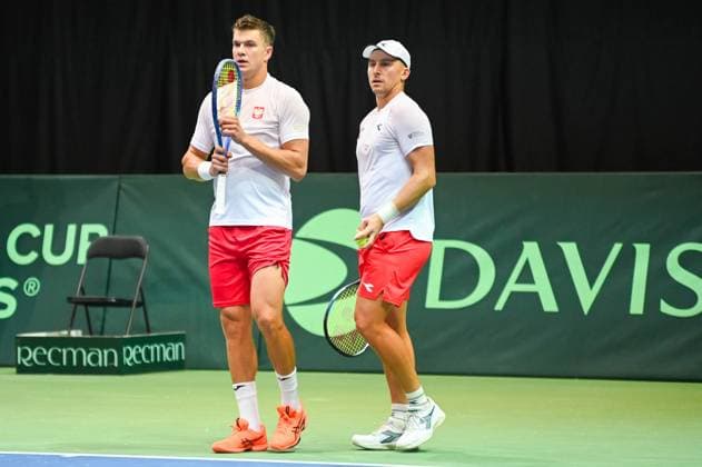 GDYNIA, 13.09.2025 Tenis ziemny Davis Cup Mecz Polska - Wielka Brytania Tennis Davis Cup Match Poland - Great Britain NZ Karol Drzewiecki , jan zielinski Fot. ANNA LANGOWSKA 058sport.pl NEWSPIX.PL --- newspix.pl 