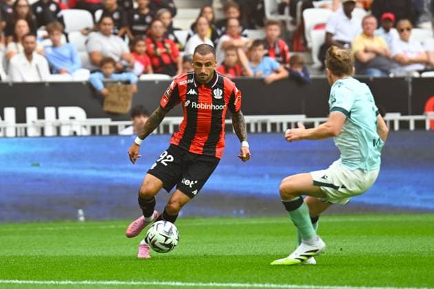 FOOTBALL : OGC Nice VS FC Nantes - Ligue 1 McDonald s - 13 09 2025 Jonathan Clauss (OGC Nice) - Ligue 1 Mcdonald s match between OGC Nice and Football Club de Nantes on September 13, 2025 at the Allianz Riviera Stadium in Nice. NiceFrance  Copyright: xWilliamxCannarellax