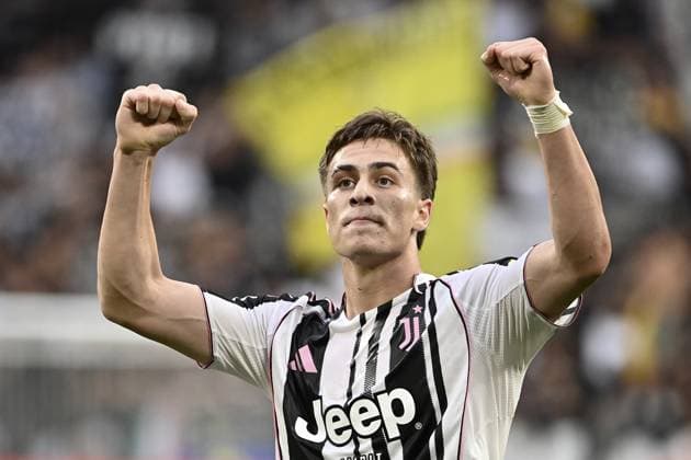 Juventus v Inter Milan - Serie A TURIN, ITALY, SEPTEMBER 13: Kenan Yildiz, of Juventus, celebrates after scoring during the Serie A football match between Juventus and Inter Milan at the Allianz Stadium in Turin, Italy, on September 13, 2025. Isabella Bonotto Anadolu Turin Italy. Editorial use only. Please get in touch for any other usage.  Copyright: x2025xAnadoluxIsabellaxBonottox