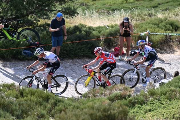 13-09-2025 Vuelta A Espana; Tappa 20 Robledo De Chavela - Bola Del Mundo; 2025, Uae Team Emirates - Xrg; 2025, Visma - Lease A Bike; 2025, Red Bull - Bora Hansgrohe; Almeida, Joao; Vingegaard, Jonas; Hindley, Jai; Bola Del Mundo; 