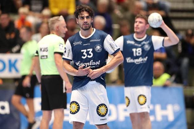 13 09 2025, Handball, HBL, Bergischer HC TSV GWD Minden, Unihalle Wuppertal Eloy Morante Maldonado BHC 33 disappointed disappointment defeat North Rhine-Westphalia Germany