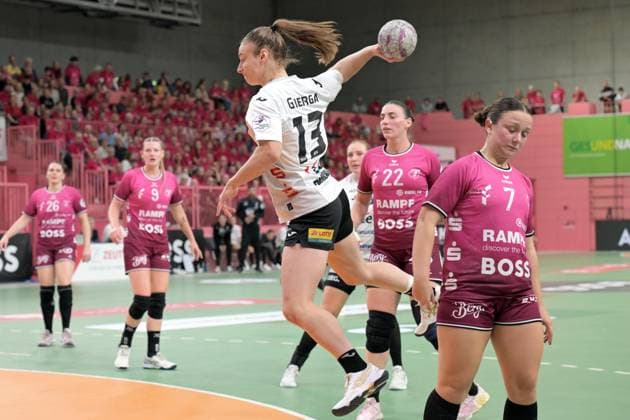 Jasmina Gierga BSV Sachsen Zwickau, 13 TusSies Metzingen vs BSV Sachsen Zwickau, Handball, Alsco HBF, 3 League Matchday, Season 2025 2026, 13 09 2025 TusSies Metzingen vs BSV Sachsen Zwickau, Handball, Alsco HBF, 3 League Matchday, Season 2025 2026, 13 09 2025 Tuebingen Copyright: xEibner-Pressefoto TobiasxBaurx EP_TBR