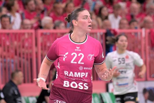 Gabriela Clausson Bitolo TusSies Metzingen, 22 TusSies Metzingen vs BSV Sachsen Zwickau, Handball, Alsco HBF, 3 League Matchday, Season 2025 2026, 13 09 2025 TusSies Metzingen vs BSV Sachsen Zwickau, Handball, Alsco HBF, 3 League Matchday, Season 2025 2026, 13 09 2025 Tuebingen Copyright: xEibner-Pressefoto TobiasxBaurx EP_TBR