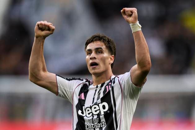 Juventus FC v FC Internazionale - Serie A Kenan Yildiz of Juventus FC celebrates after scoring a goal during the Serie A football match between Juventus FC and FC Internazionale. Turin Italy Copyright: xNicolòxCampox