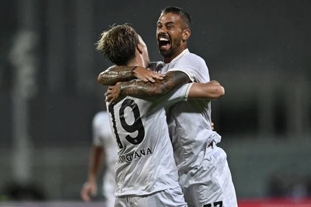 Mp Firenze 13 09 2025 - campionato di calcio serie A Fiorentina-Napoli foto Matteo Papini Image nella foto: esultanza gol Rasmus Hojlund 