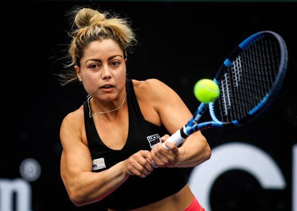 WTA, Tennis Damen 250 SP OPEN SaO PAULO, SP - 13.09.2025: WTA 250 SP OPEN - The first edition of the SP Open, a WTA 250 series tournament played on hard courts, will take place at Villa-Lobos Park, in the west zone of Sao Paulo. The event marks Sao Paulo& 39;s return to the official WTA calendar after 25 years and is the largest women& 39;s tournament in Brazil since 2016. In addition to the sporting competitions with 32 players in the singles and 16 doubles. In the photo, tennis player Renata Zarazua (MEX) during a SP Open match against tennis player RaKotomanga Rajaonah (FRA), this Saturday (13). (Photo: Aloisio Mauricio Fotoarena) x2805975x  AloisioxMauricio