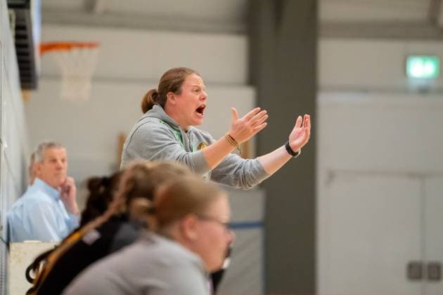 Handball I Women I Season 2025 2026 I 2 Bundesliga I 3 Matchday I VfL Waiblingen HC Rödertal I 13 09 2025 Coach Maike Daniels HC Rödertal Waiblingen Rundsporthalle Baden Württemberg Germany Copyright: xLobeca MaxxPetershansx