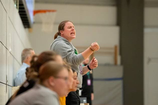 Handball I Women I Season 2025 2026 I 2 Bundesliga I 3 Matchday I VfL Waiblingen HC Rödertal I 13 09 2025 Coach Maike Daniels HC Rödertal Waiblingen Rundsporthalle Baden Württemberg Germany Copyright: xLobeca MaxxPetershansx