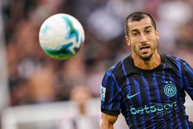 Inter Milan s Henrikh Mkhitaryan during the Serie A soccer match between Juventus and Inter at the Allianz Stadium in Turin, north west Italy - Saturday, Septermber 13, 2025. - Soccer .  Copyright: xMarcoxAlpozzi LaPressex