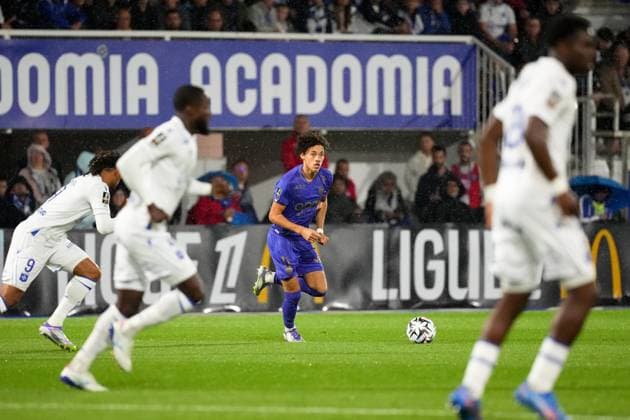 AJ Auxerre v AS Monaco - Ligue 1 McDonald s 2025 2026 11 Maghnes AKLIOUCHE (asm) during the Ligue 1 McDonald s match between Auxerre and Monaco at Stade Abbe Deschamps on September 13, 2025 in Auxerre, France. Auxerre France  Copyright: xFEPx 776348121
