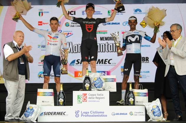 13-09-2025 Memorial Pantani; 2025, Tudor; 2025, Totalenergies; 2025, Movistar; Storer, Michale; Delettre, Alexandre; Tesfatsion, Natael; Buda, Pino; Cesenatico; 