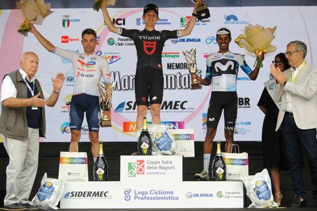 13-09-2025 Memorial Pantani; 2025, Tudor; 2025, Totalenergies; 2025, Movistar; Storer, Michale; Delettre, Alexandre; Tesfatsion, Natael; Buda, Pino; Cesenatico; 