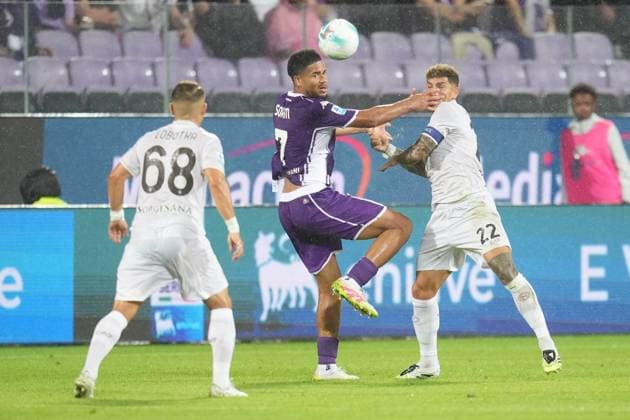 FLORENCE, ITALY, September 13: Simon Sohm of ACF Fiorentina during the Serie A match between ACF Fiorentina and SSC Napoli in Florencw, Italy. Copyright: xFOTOAGENZIAx