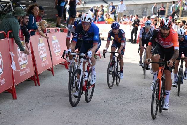 13-09-2025 Vuelta A Espana; Tappa 20 Robledo De Chavela - Bola Del Mundo; 2025, Groupama - Fdj; 2025, Ineos Grenadiers; Kung, Stefan; Ganna, Filippo; Bola Del Mundo; 