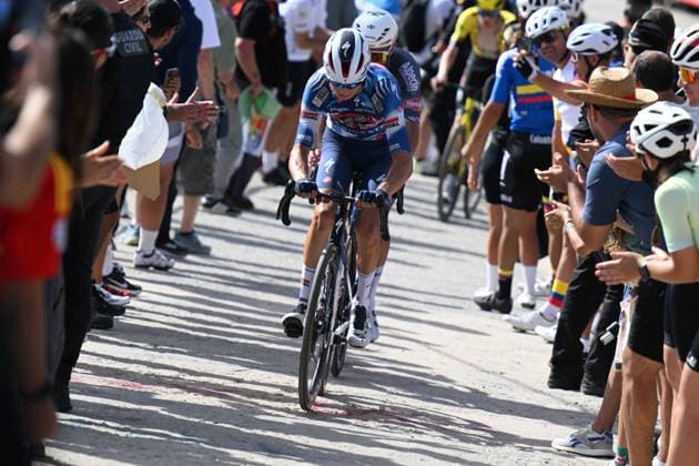 13-09-2025 Vuelta A Espana; Tappa 20 Robledo De Chavela - Bola Del Mundo; 2025, Soudal - Quick Step; Vansevenant, Mauri; Bola Del Mundo; 