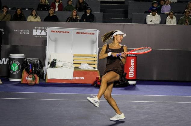 WTA, Tennis Damen 250 SP OPEN SaO PAULO, SP - 13.09.2025: WTA 250 SP OPEN - The inaugural SP Open, a WTA 250 series tournament played on hard courts, will take place at Villa-Lobos Park in the west of Sao Paulo. The event marks Sao Paulo& 39;s return to the official WTA calendar after 25 years and has been Brazil& 39;s largest women& 39;s tournament since 2016. In addition to the sporting events, 32 players will compete in the singles and 16 doubles draws. Pictured is the SP Open champion, Luisa Stefani (BRA). (Photo: Aloisio Mauricio Fotoarena) x2806349x  AloisioxMauricio