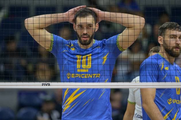 September 14, 2025, Quezon City, Manila, Philippines: Ukraine vs Belgium in the Pool Phase during the FIVB Mens Volleyball World Championship, WM, Weltmeisterschaft 2025 in Manila, Philippines. Belgium win the match in 3 straight sets. Ukraine s Yurii SEMENIUK. Quezon City Philippines - ZUMAr144 20250914_zap_r144_029 Copyright: xJaynexRussellx