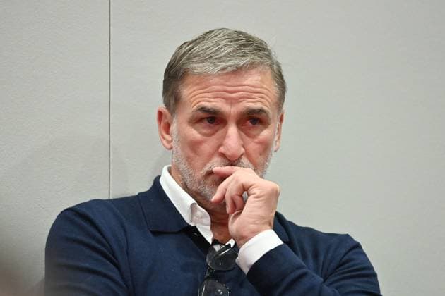 Stefan KUNTZ Chief Sports Officer HSV ,serious, single picture,cropped single motif,portrait,portrait,portrait Football 1 Bundesliga season 2025 2026, 3 matchday, matchday03 FC Bayern Muenchen Hamburger SV HSV 5 0 on 13 09 2025 , A L L I A N Z A R E N A