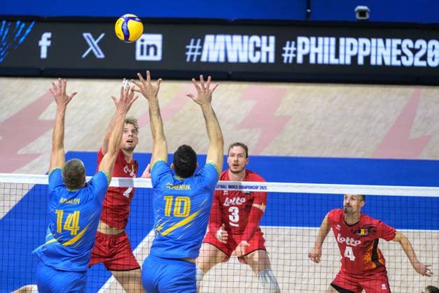 September 14, 2025, Quezon City, Manila, Philippines: Ukraine vs Belgium in the Pool Phase during the FIVB Mens Volleyball World Championship, WM, Weltmeisterschaft 2025 in Manila, Philippines. Belgium win the match in 3 straight sets. Quezon City Philippines - ZUMAr144 20250914_zap_r144_040 Copyright: xJaynexRussellx