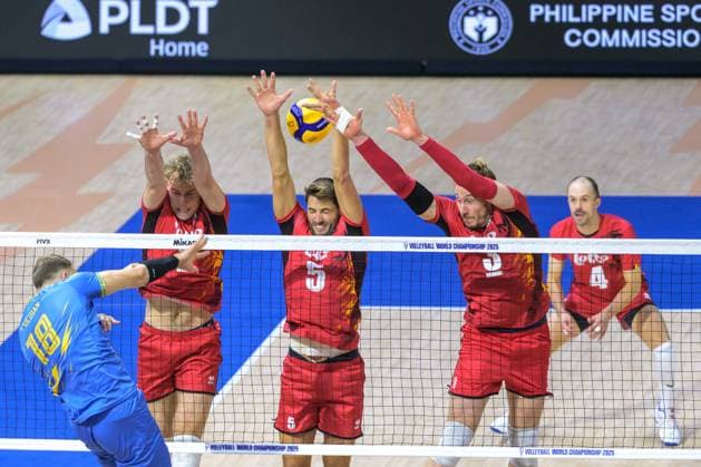 September 14, 2025, Quezon City, Manila, Philippines: Ukraine vs Belgium in the Pool Phase during the FIVB Mens Volleyball World Championship, WM, Weltmeisterschaft 2025 in Manila, Philippines. Belgium win the match in 3 straight sets. Quezon City Philippines - ZUMAr144 20250914_zap_r144_043 Copyright: xJaynexRussellx