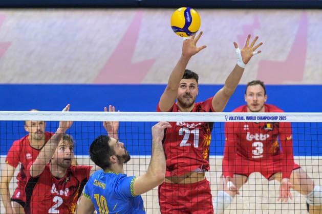September 14, 2025, Quezon City, Manila, Philippines: Ukraine vs Belgium in the Pool Phase during the FIVB Mens Volleyball World Championship, WM, Weltmeisterschaft 2025 in Manila, Philippines. Belgium win the match in 3 straight sets. Belgium s Samuel FAFCHAMPS in action Quezon City Philippines - ZUMAr144 20250914_zap_r144_047 Copyright: xJaynexRussellx
