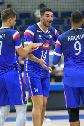 September 14, 2025, Quezon City, Manila, Philippines: France vs Korea in the Pool Phase during the FIVB Mens Volleyball World Championship, WM, Weltmeisterschaft 2025 in Manila, Philippines. France wins the match in 3 straight sets. France s Nicolas LE GOFF Quezon City Philippines - ZUMAr144 20250914_zap_r144_065 Copyright: xJaynexRussellx