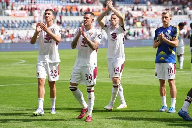 ROME, ITALY, September 14: players of Torino FC celebrate at the end the Serie A match between AS Roma and Torino FC in Rome, Italy. Copyright: xFOTOAGENZIAx