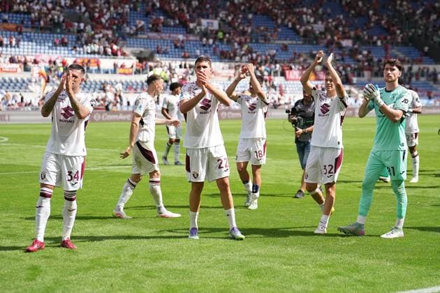 ROME, ITALY, September 14: players of Torino FC celebrate at the end the Serie A match between AS Roma and Torino FC in Rome, Italy. Copyright: xFOTOAGENZIAx
