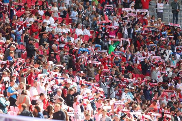RB Leipzig Bayern Muenchen 1 Bundesliga Women Leipzig, Red Bull Arena, 14 09 2025, Football, Women, Season 2025 2026, Women Bundesliga, 2 Matchday , RB Leipzig FC Bayern Munich , In the picture Fans RB Leipzig ,
