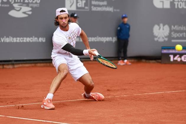 SZCZECIN, 14.09.2025 FINAL TURNIEJU TENISA ZIEMNEGO ATP, Tennis Herren CHALLENGER - FINAL ATP CHALLENGER INVEST IN SZCZECIN OPEN 2025 NZ THIAGO AGUSTIN TIRANTE FOT. KRZYSZTOF CICHOMSKI NEWSPIX.PL --- newspix.pl 