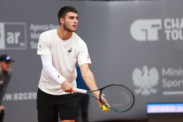 SZCZECIN, 14.09.2025 FINAL TURNIEJU TENISA ZIEMNEGO ATP, Tennis Herren CHALLENGER - FINAL ATP CHALLENGER INVEST IN SZCZECIN OPEN 2025 NZ PABLO LLAMAS RUIZ FOT. KRZYSZTOF CICHOMSKI NEWSPIX.PL --- newspix.pl 