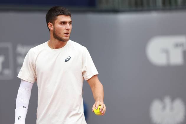 SZCZECIN, 14.09.2025 FINAL TURNIEJU TENISA ZIEMNEGO ATP, Tennis Herren CHALLENGER - FINAL ATP CHALLENGER INVEST IN SZCZECIN OPEN 2025 NZ PABLO LLAMAS RUIZ FOT. KRZYSZTOF CICHOMSKI NEWSPIX.PL --- newspix.pl 