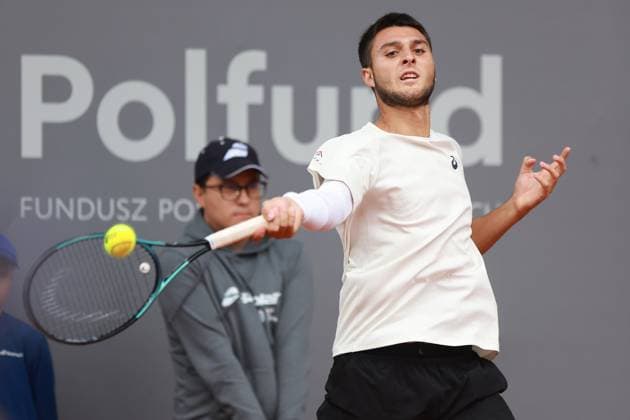 SZCZECIN, 14.09.2025 FINAL TURNIEJU TENISA ZIEMNEGO ATP, Tennis Herren CHALLENGER - FINAL ATP CHALLENGER INVEST IN SZCZECIN OPEN 2025 NZ PABLO LLAMAS RUIZ FOT. KRZYSZTOF CICHOMSKI NEWSPIX.PL --- newspix.pl 