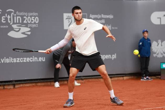SZCZECIN, 14.09.2025 FINAL TURNIEJU TENISA ZIEMNEGO ATP, Tennis Herren CHALLENGER - FINAL ATP CHALLENGER INVEST IN SZCZECIN OPEN 2025 NZ PABLO LLAMAS RUIZ FOT. KRZYSZTOF CICHOMSKI NEWSPIX.PL --- newspix.pl 