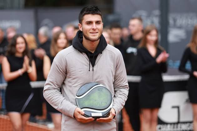 SZCZECIN, 14.09.2025 FINAL TURNIEJU TENISA ZIEMNEGO ATP, Tennis Herren CHALLENGER - FINAL ATP CHALLENGER INVEST IN SZCZECIN OPEN 2025 NZ PABLO LLAMAS RUIZ PRZEGRYWA W FINALE TURNIEJU RUNNER UP OF THE TOURNAMENT PABLO LLAMAS RUIZ FOT. KRZYSZTOF CICHOMSKI NEWSPIX.PL --- newspix.pl 