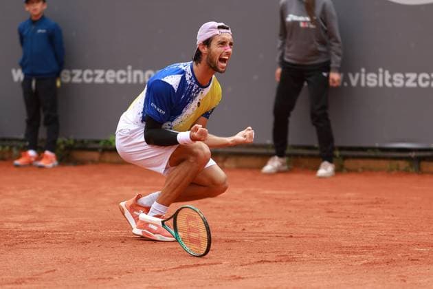 SZCZECIN, 14.09.2025 FINAL TURNIEJU TENISA ZIEMNEGO ATP, Tennis Herren CHALLENGER - FINAL ATP CHALLENGER INVEST IN SZCZECIN OPEN 2025 NZ THIAGO AGUSTIN TIRANTE WYGRYWA TURNIEJ FOT. KRZYSZTOF CICHOMSKI NEWSPIX.PL --- newspix.pl 