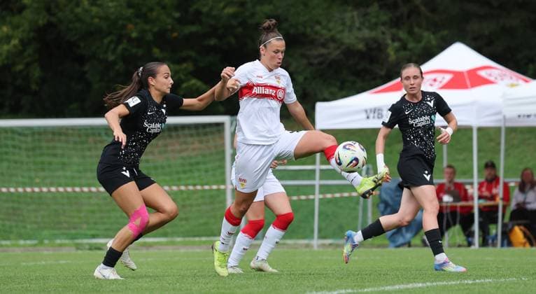 Stuttgart , Soccer 2 Bundesliga , VfB Stuttgart Women vs Viktoria Berlin , Nicole Billa VfB