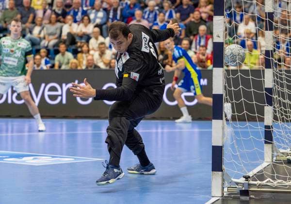 Dejan Milosavljev Fuechse Berlin, 96 , Handball Daikin HBL Handball Bundesliga, VfL Gummersbach Füchse Berlin, 4, Matchday, 14 09 2025 Copyright: HMBxMedia xMarcoxBader