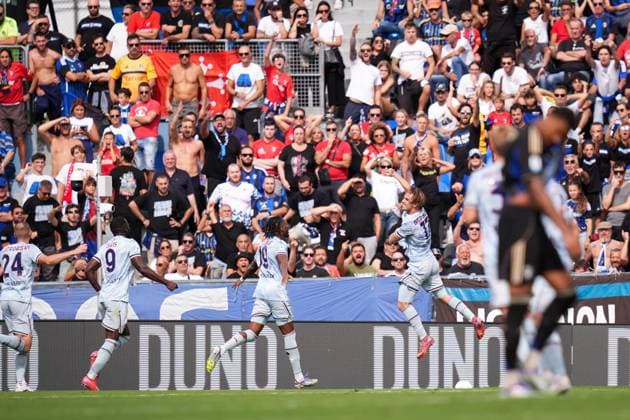 Udinese s Iker Bravo celebrates after scoring the 0-1 goal for his team during the Serie A soccer match between Pisa and Udinese at the Arena Garibaldi Romeo Anconetani Stadium in Pisa, north Italy - Sunday, September 14, 2025 -  Copyright: xMassimoxPaolone LaPressex